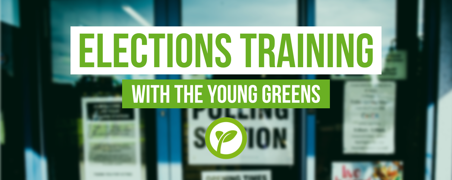 Elections training. With the Young Greens.