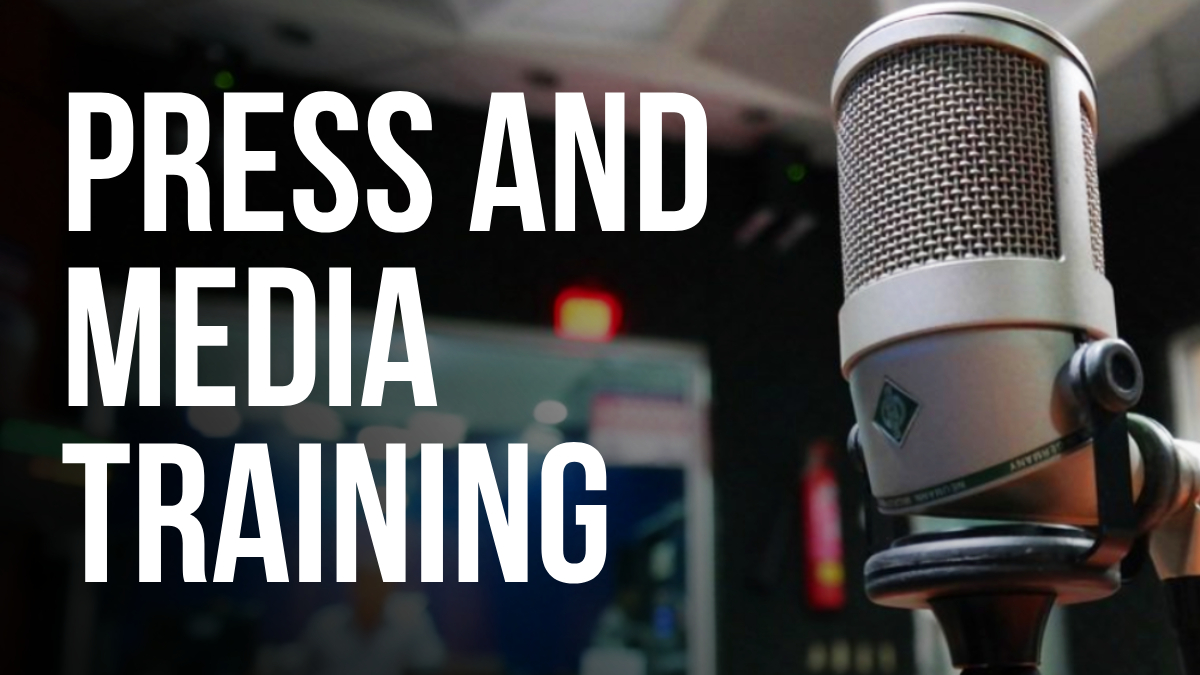 Press and media training. Img: microphone