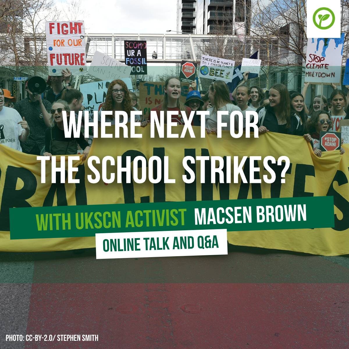 Where next for the school strikes? With UKSCN activist Macsen Brown. Online talk and Q&A. Photo: CC-BY-2.0/Stephen Smith